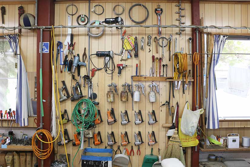 自作の工具置き場