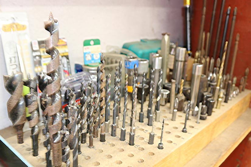 自作の工具置き場